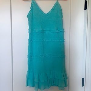 Never worn boutique dress from Material Girls. Gorgeous blue, stretchy material!